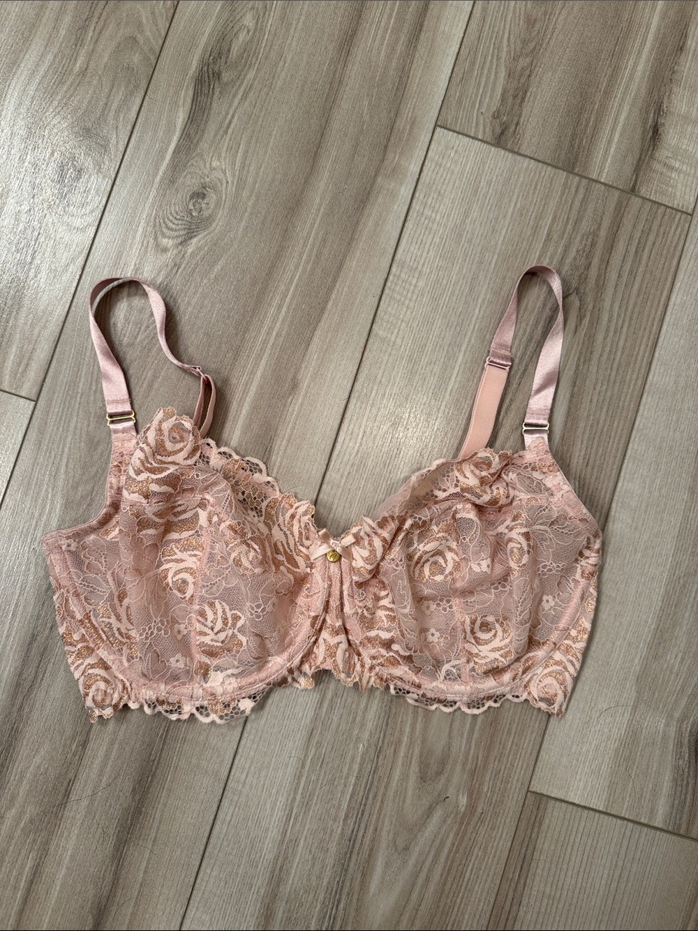 Cacique Lace Underwire Bra in Blush Pink - 38DDD (38F)